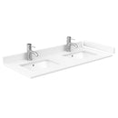 Wyndham Avery 48" Double Bathroom Vanity In White White Cultured Marble Countertop Undermount Square Sinks and No Mirror WCV232348DWHWCUNSMXX