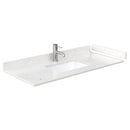 Wyndham Acclaim 48" Single Bathroom Vanity In White Light-Vein Carrara Cultured Marble Countertop Undermount Square Sink and 24" Mirror WCV800048SWHC2UNSM24