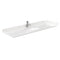 Wyndham Miranda 66" Single Bathroom Vanity In Green Light-Vein Carrara Cultured Marble Countertop Undermount Square Sink Matte Black Trim 58" Mirror WCF292966SGKC2UNSM58