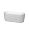 Wyndham Ursula 59" Soaking Bathtub In Matte White With Polished Chrome Trim WCBTE301159MW