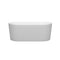 Wyndham Ursula 59" Soaking Bathtub in Matte White with Polished Chrome Trim WCBTE301159MW