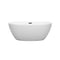 Wyndham Juno 59" Soaking Bathtub in Matte White with Matte Black Trim WCBTE306159MWMBTRIM