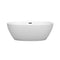 Wyndham Juno 63" Soaking Bathtub in Matte White with Matte Black Trim WCBTE306163MWMBTRIM