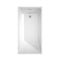 Wyndham Hannah 59" Soaking Bathtub in White with Polished Chrome Trim and Floor Mounted Faucet in Brushed Gold WCBTK150159PCATPGD