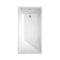 Wyndham Hannah 59" Soaking Bathtub in White with Brushed Nickel Trim WCBTK150159BNTRIM