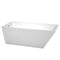 Wyndham Hannah 67" Freestanding Bathtub In White With Polished Chrome Drain And Overflow Trim WCBTK150167