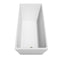 Wyndham Hannah 67" Soaking Bathtub in White with Brushed Nickel Trim WCBTK150167BNTRIM