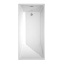 Wyndham Hannah 67" Soaking Bathtub in White with Brushed Nickel Trim WCBTK150167BNTRIM