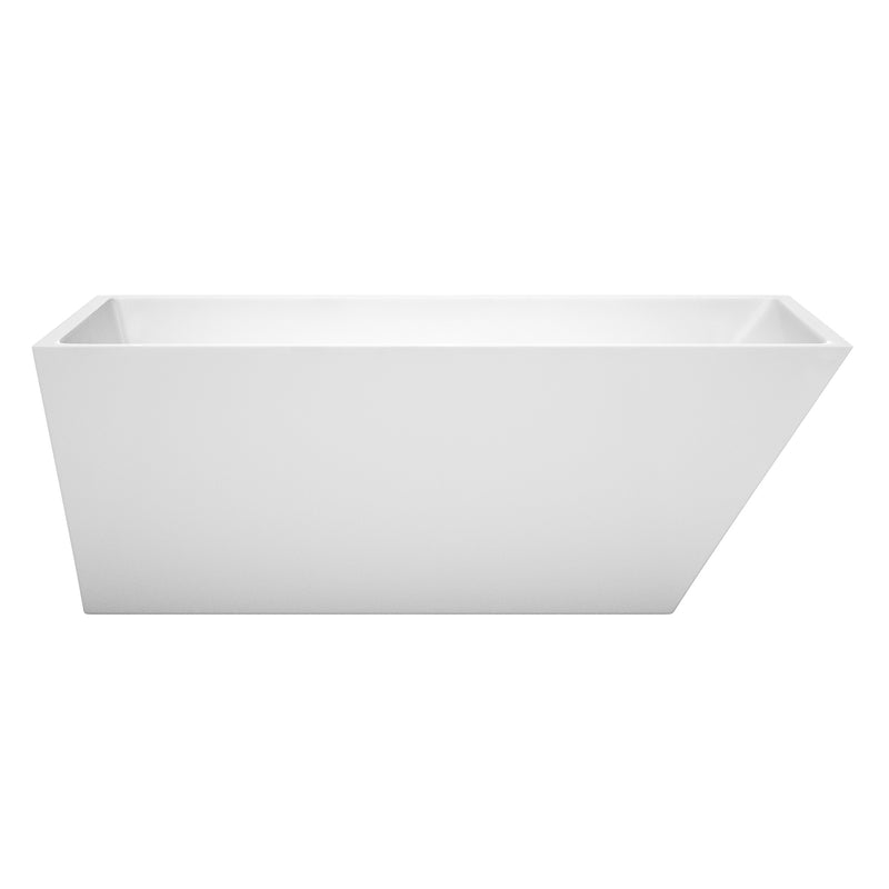 Wyndham Hannah 67" Soaking Bathtub in White with Shiny White Trim WCBTK150167SWTRIM