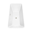 Wyndham Tiffany 67" Large Soaking Bathtub in White with Brushed Nickel Trim WCBTK150467BNTRIM