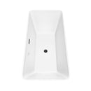 Wyndham Tiffany 67" Large Soaking Bathtub in White with Matte Black Trim WCBTK150467MBTRIM