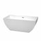 Wyndham Rachel 59" Freestanding Bathtub In White With Polished Chrome Drain And Overflow Trim WCBTK150559