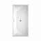 Wyndham Rachel 59" Soaking Bathtub in White Brushed Nickel Trim and Brushed Nickel Floor Mounted Faucet WCBTK150559ATP11BN