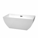 Wyndham Rachel 59" Soaking Bathtub In White With Matte Black Trim WCBTK150559MBTRIM