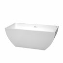 Wyndham Rachel 59" Soaking Bathtub In White With Shiny White Trim WCBTK150559SWTRIM