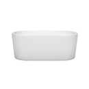 Wyndham Ursula 59" Soaking Bathtub in White with Brushed Nickel Trim WCBTK151159BNTRIM