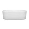 Wyndham Ursula 67" Soaking Bathtub in White with Brushed Nickel Trim WCBTK151167BNTRIM