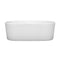 Wyndham Ursula 67" Soaking Bathtub in White with Matte Black Trim WCBTK151167MBTRIM