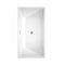 Wyndham Sara 59" Freestanding Bathtub in White with Polished Chrome Drain and Overflow Trim WCBTK151459