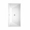 Wyndham Sara 59" Soaking Bathtub in White with Brushed Nickel Trim WCBTK151459BNTRIM