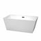 Wyndham Sara 59" Soaking Bathtub In White With Matte Black Trim WCBTK151459MBTRIM