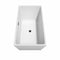 Wyndham Sara 59" Soaking Bathtub in White with Matte Black Trim WCBTK151459MBTRIM