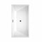 Wyndham Sara 59" Soaking Bathtub in White with Matte Black Trim WCBTK151459MBTRIM