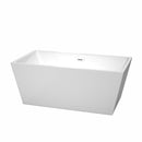 Wyndham Sara 59" Soaking Bathtub In White With Shiny White Trim WCBTK151459SWTRIM