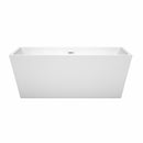 Wyndham Sara 63" Soaking Bathtub in White with Shiny White Trim WCBTK151463SWTRIM