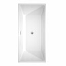 Wyndham Sara 67" Freestanding Bathtub in White with Polished Chrome Drain and Overflow Trim WCBTK151467