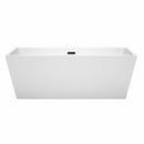 Wyndham Sara 67" Soaking Bathtub in White with Matte Black Trim WCBTK151467MBTRIM