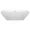 Wyndham Maryam 71" Freestanding Bathtub in White with Polished Chrome Drain and Overflow Trim WCBTK151871