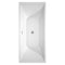 Wyndham Maryam 71" Soaking Bathtub in White with Brushed Nickel Trim WCBTK151871BNTRIM