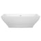 Wyndham Maryam 71" Soaking Bathtub in White with Shiny White Trim WCBTK151871SWTRIM