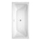 Wyndham Galina 67" Soaking Bathtub in White with Polished Chrome Trim and Floor Mounted Faucet in Brushed Gold WCBTK151967PCATPGD