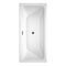 Wyndham Galina 67" Soaking Bathtub in White with Matte Black Trim WCBTK151967MBTRIM