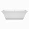 Wyndham Galina 67" Soaking Bathtub in White with Shiny White Trim WCBTK151967SWTRIM