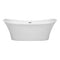 Wyndham Bolera 71" Soaking Bathtub in White with Brushed Nickel Trim WCBTK152871BNTRIM