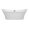 Wyndham Bolera 71" Soaking Bathtub in White with Matte Black Trim WCBTK152871MBTRIM