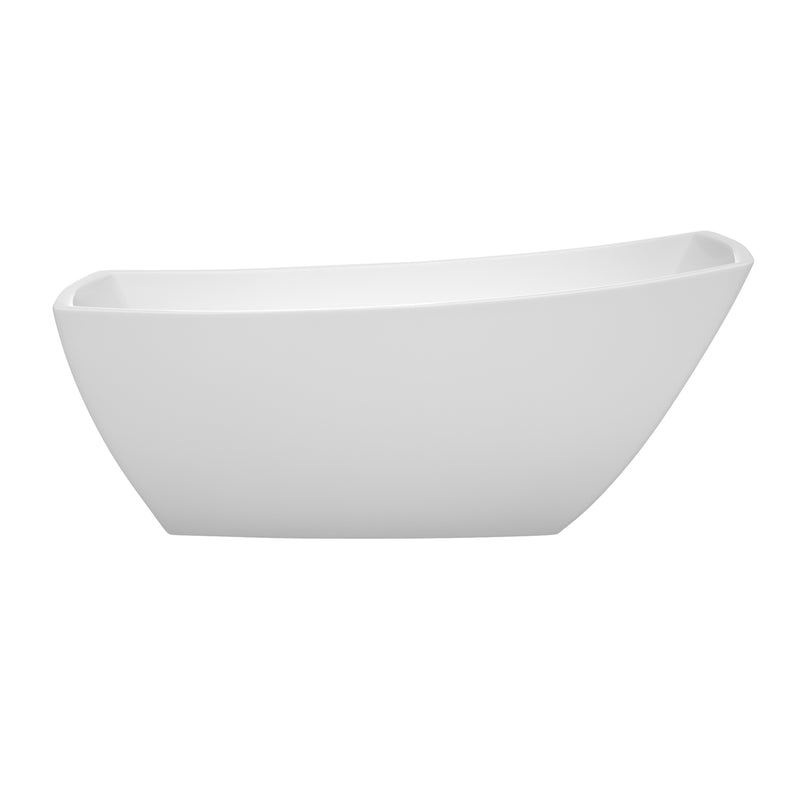 Wyndham Antigua 67" Soaking Bathtub in White with Polished Chrome Trim WCBTK153367