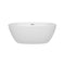 Wyndham Juno 59" Soaking Bathtub in White with Polished Chrome Trim WCBTK156159