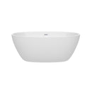 Wyndham Juno 59" Soaking Bathtub in White with Shiny White Trim WCBTK156159SWTRIM