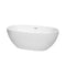 Wyndham Juno 63" Soaking Bathtub In White With Polished Chrome Trim WCBTK156163