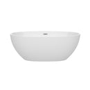 Wyndham Juno 63" Soaking Bathtub in White with Polished Chrome Trim WCBTK156163