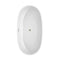 Wyndham Juno 63" Soaking Bathtub in White with Brushed Nickel Trim WCBTK156163BNTRIM