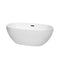 Wyndham Juno 63" Soaking Bathtub In White With Matte Black Trim WCBTK156163MBTRIM