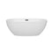 Wyndham Juno 63" Soaking Bathtub in White with Matte Black Trim WCBTK156163MBTRIM