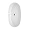 Wyndham Juno 63" Soaking Bathtub in White with Matte Black Trim WCBTK156163MBTRIM