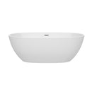 Wyndham Juno 67" Soaking Bathtub in White with Polished Chrome Trim WCBTK156167