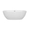 Wyndham Juno 67" Soaking Bathtub in White with Polished Chrome Trim WCBTK156167